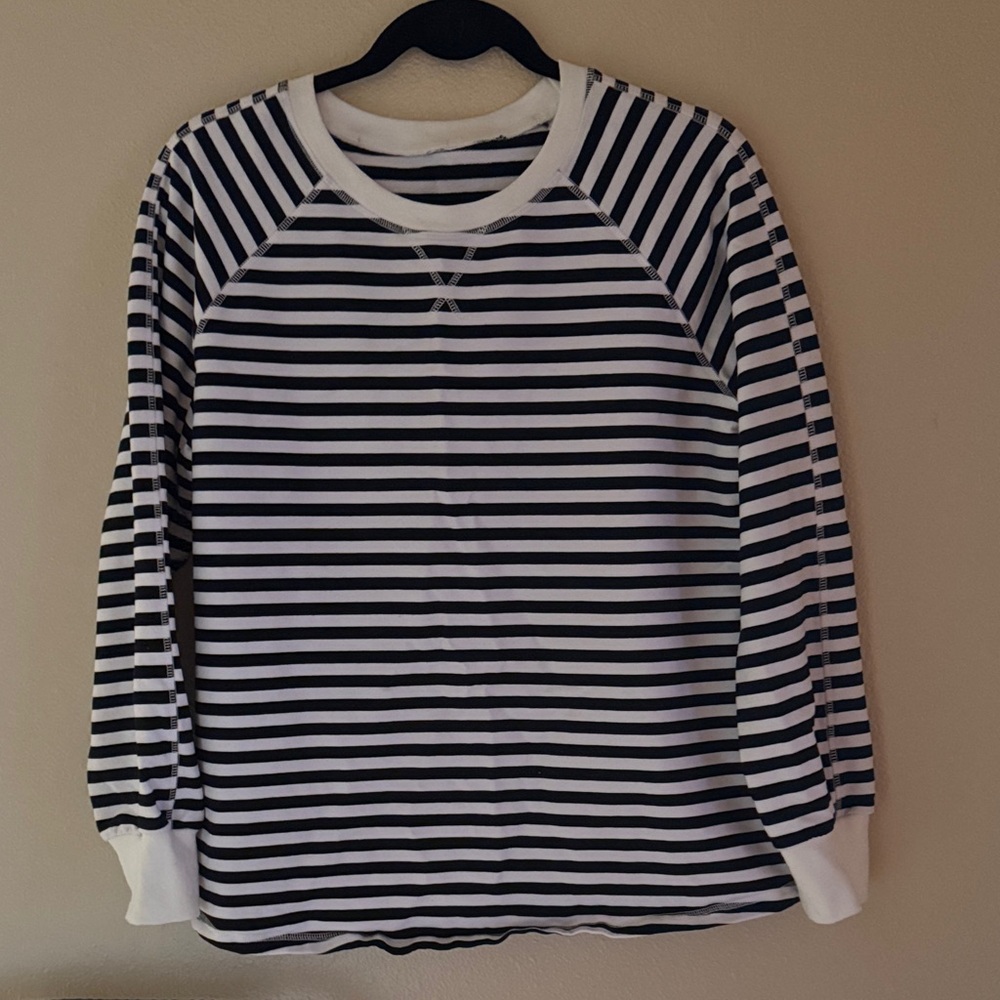 Striped Black and White Long Sleeve Shirt